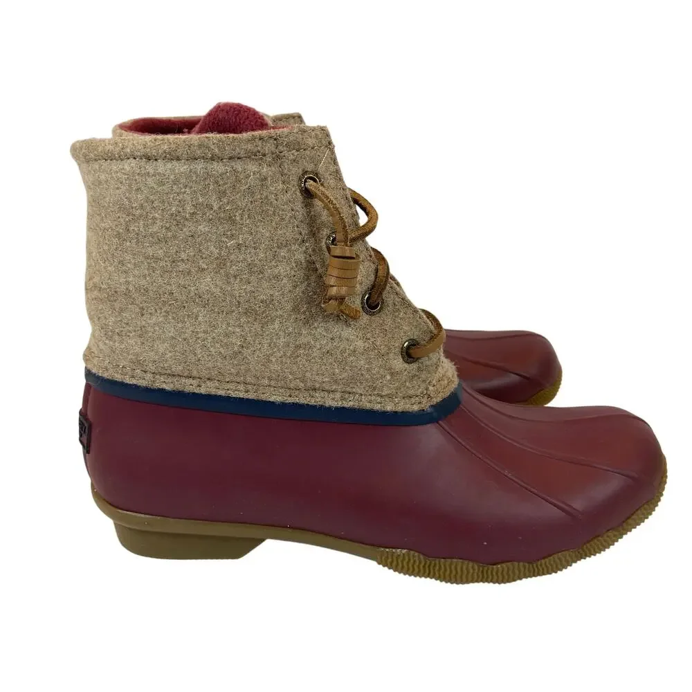 Sperry Top Sider Wool Saltwater Duck Boots Women's Size 8